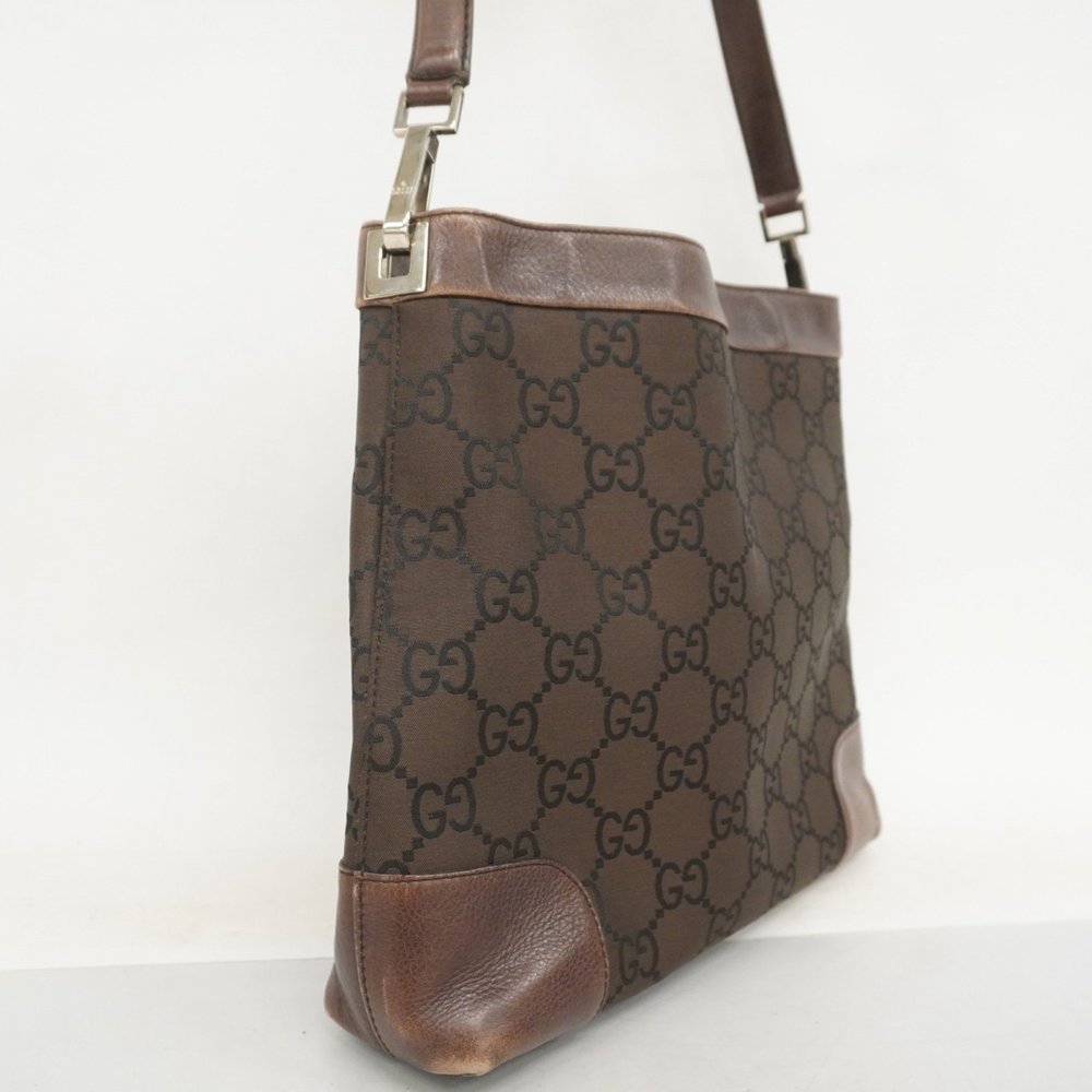 Gucci Shoulder Bag 143745 Nylon Canvas Brown Women's - Picture 2 of 16